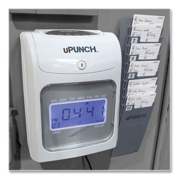 uPunch™ Hn2500 Electronic Calculating Time Clock Bundle, Lcd Display, Beige-gray freeshipping - TVN Wholesale